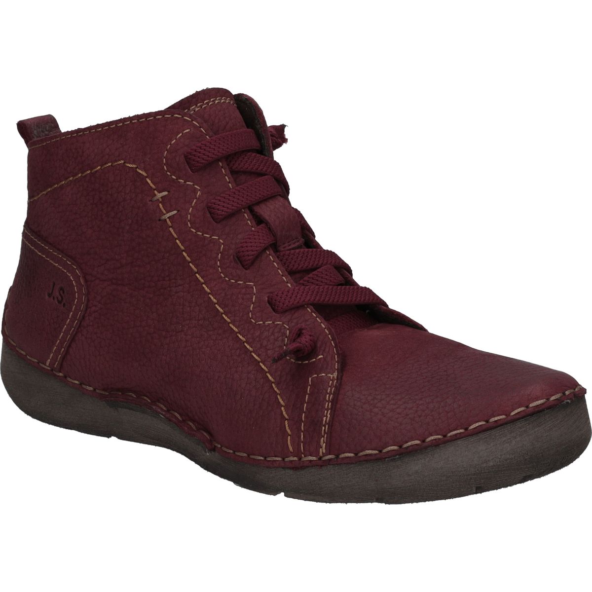 Bequeme Lederstiefeletten mit Schnürung