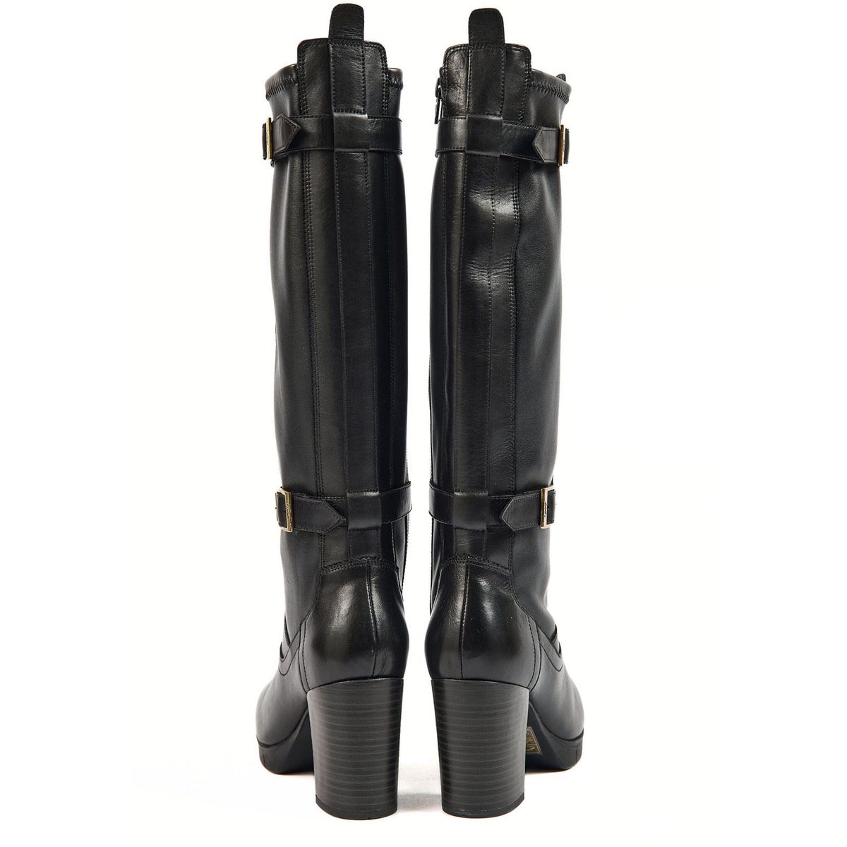 Elegante kniehohe Lederstiefel