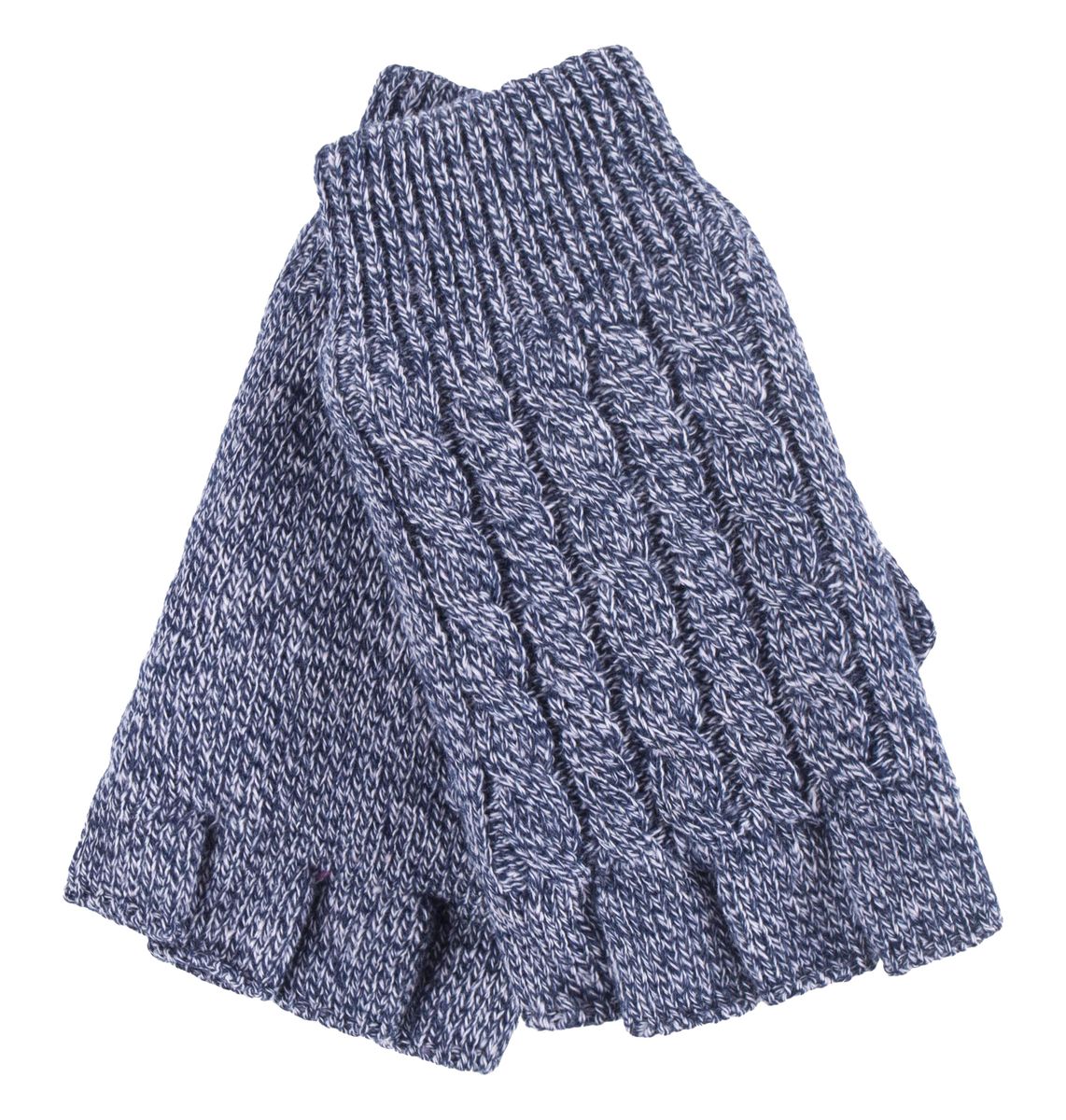 Fingerlose Thermo-Handschuhe mit Zopfmuster