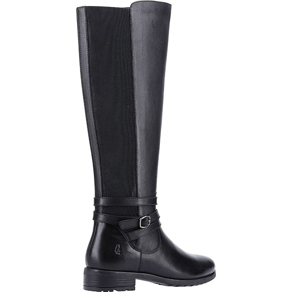 Kniehohe Lederstiefel mit Schnalle