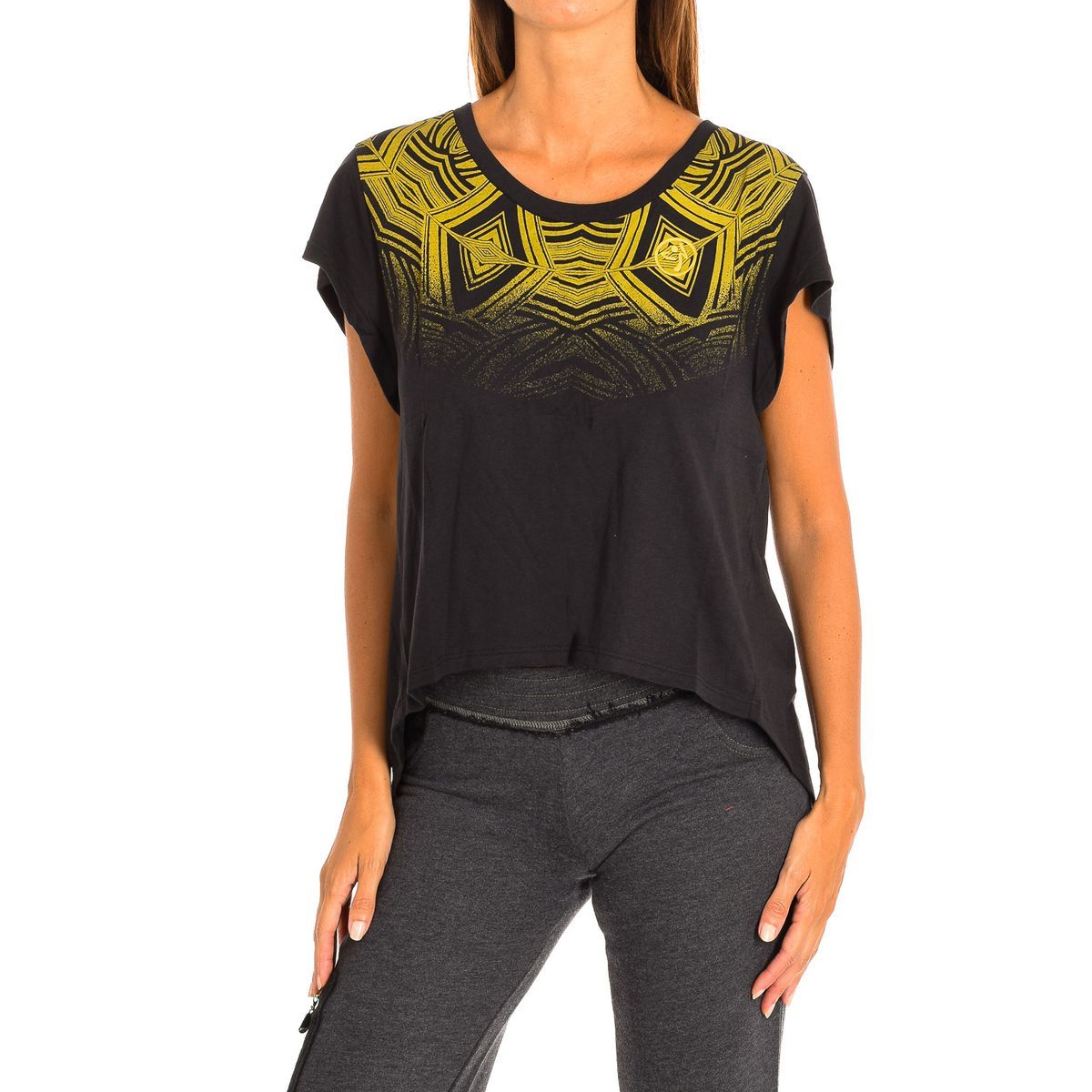Sport-T-Shirt mit geometrischem Print