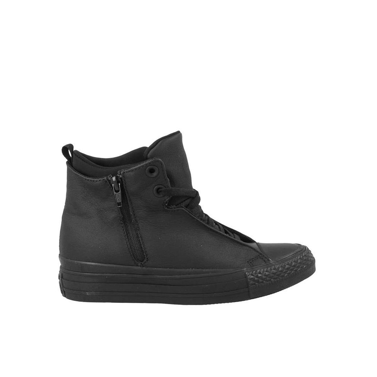 Leder High-Top Sneaker mit Reißverschluss
