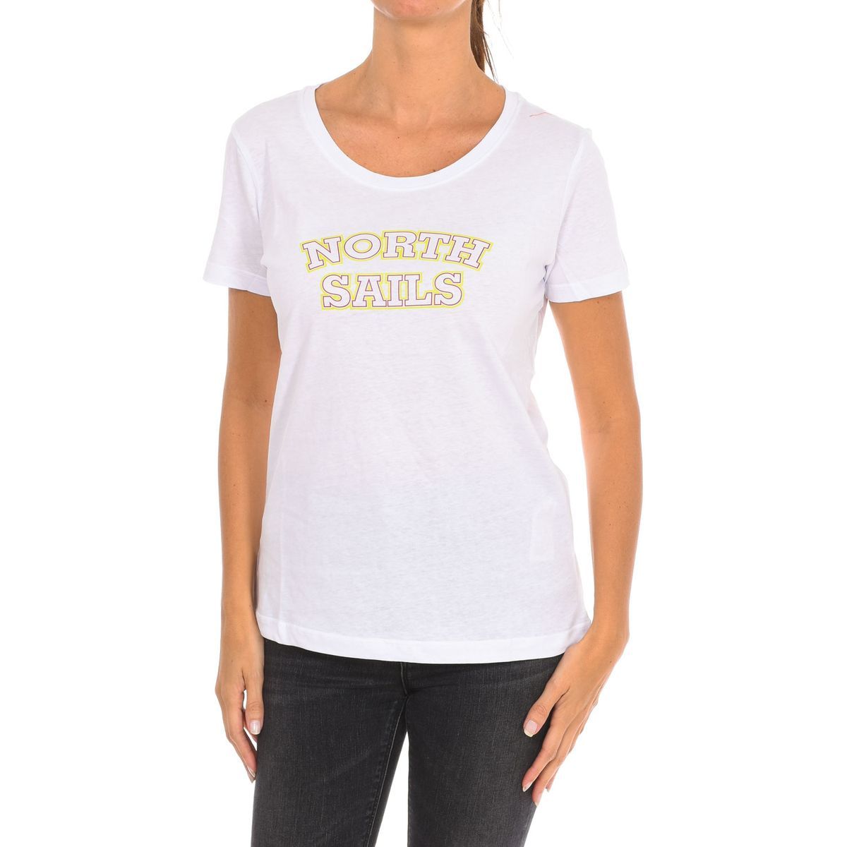 Baumwoll-Shirt mit College-Grafik-Print