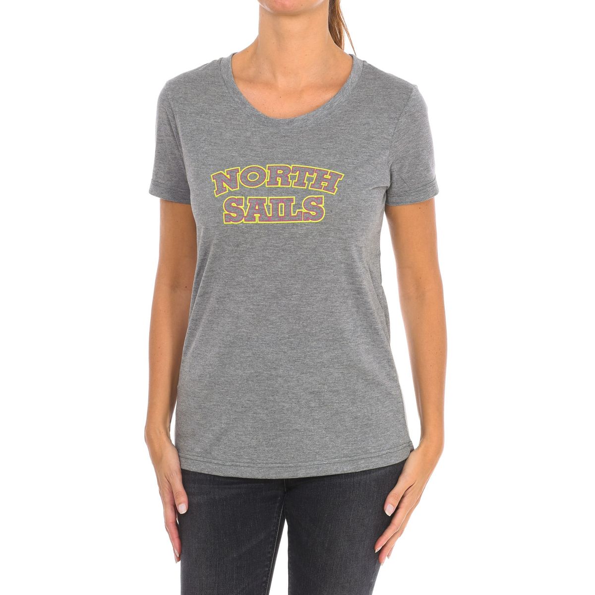 Baumwoll-Shirt mit College-Grafik-Print