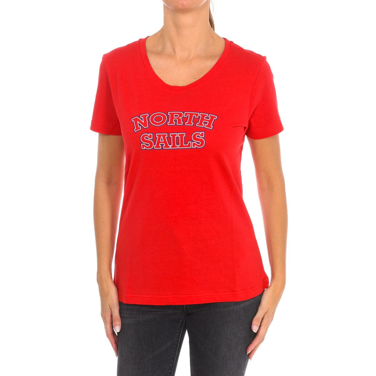 Baumwoll-Shirt mit College-Grafik-Print