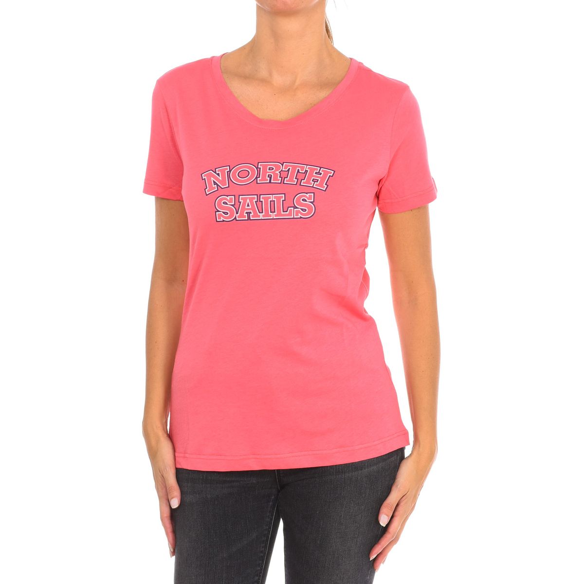 Baumwoll-Shirt mit College-Grafik-Print