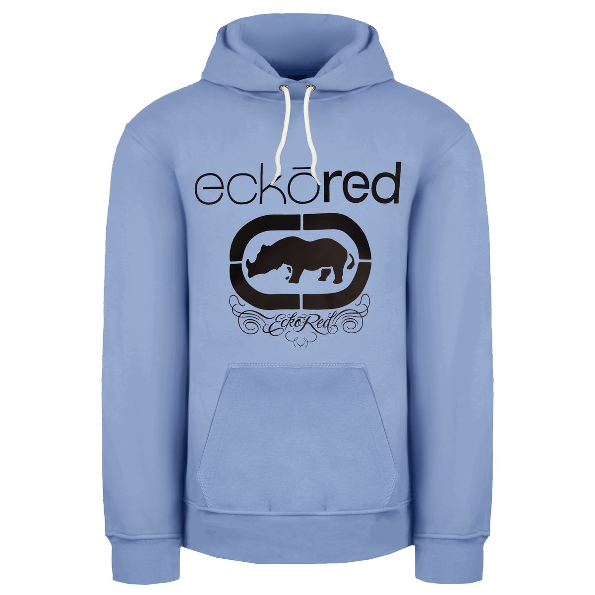 Kapuzenpullover mit Nashorn-Logo-Print
