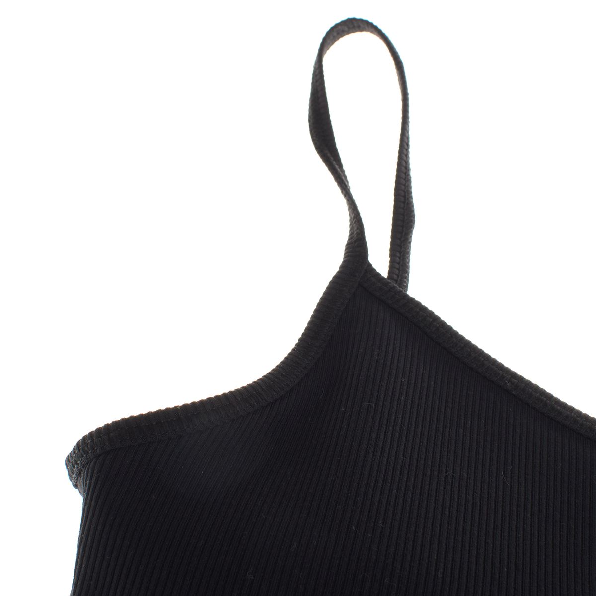 Geripptes Sporttop mit V-Ausschnitt