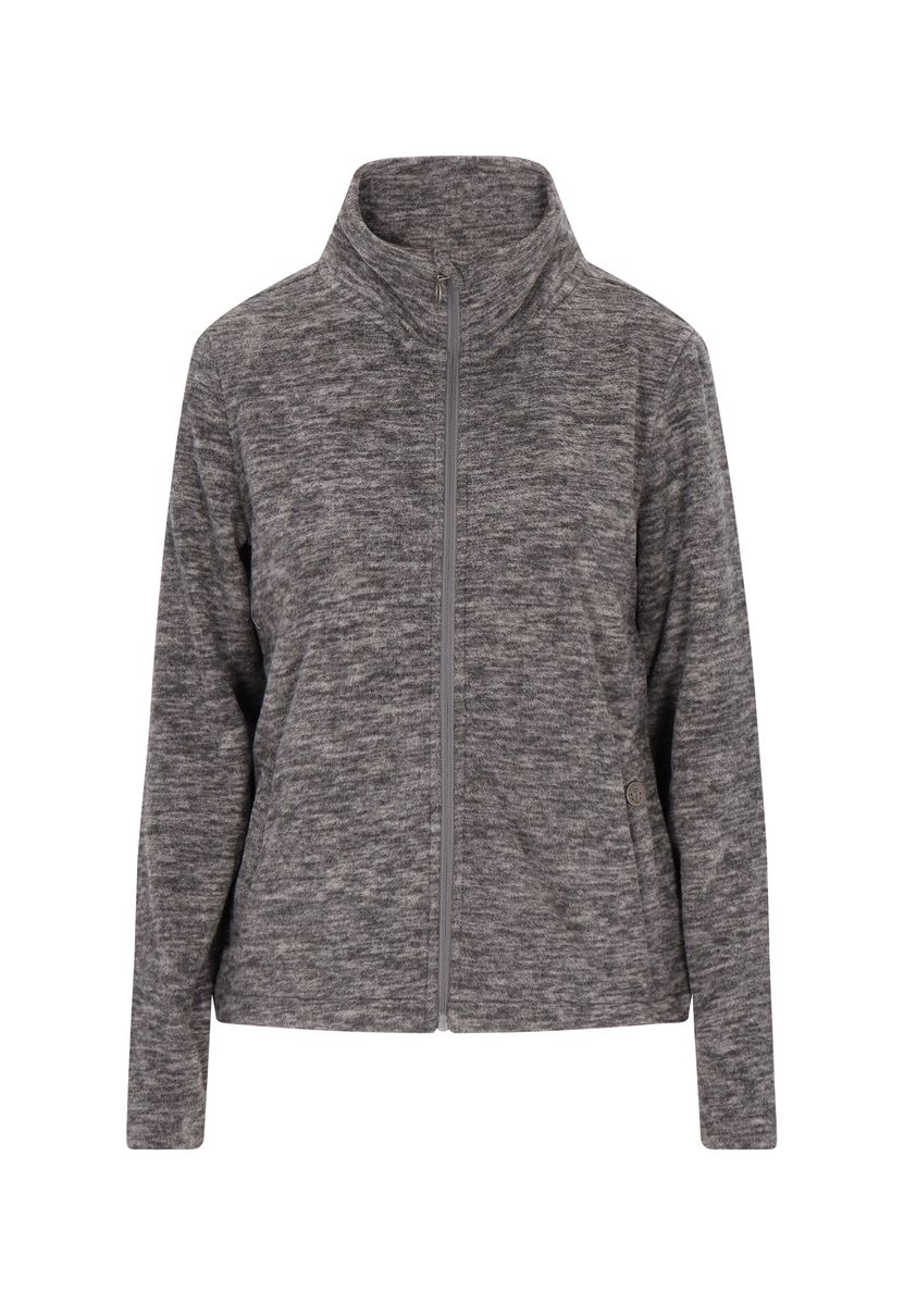 Gemütliche Melange Fleecejacke mit Reißverschluss