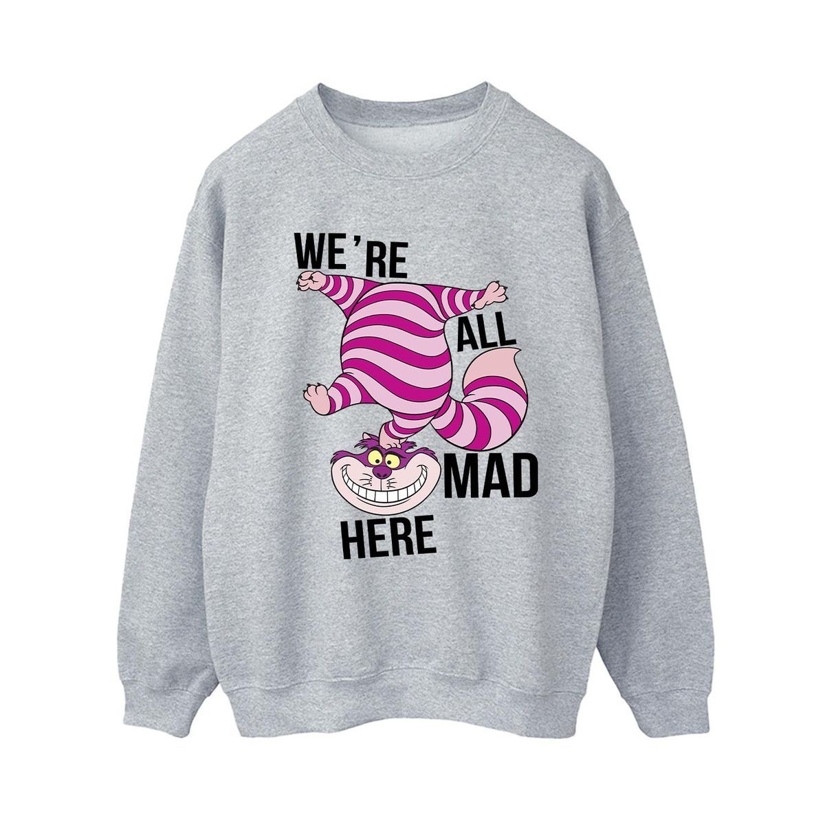 Grinsekatze Grafik-Sweatshirt mit Rundhalsausschnitt