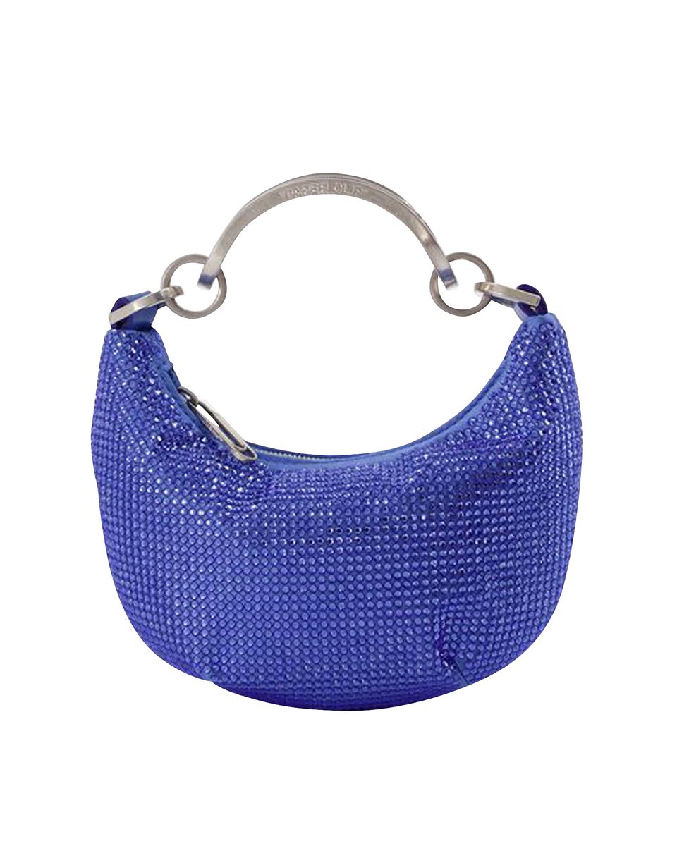 Mit Strass besetzte Mini-Sichelhandtasche