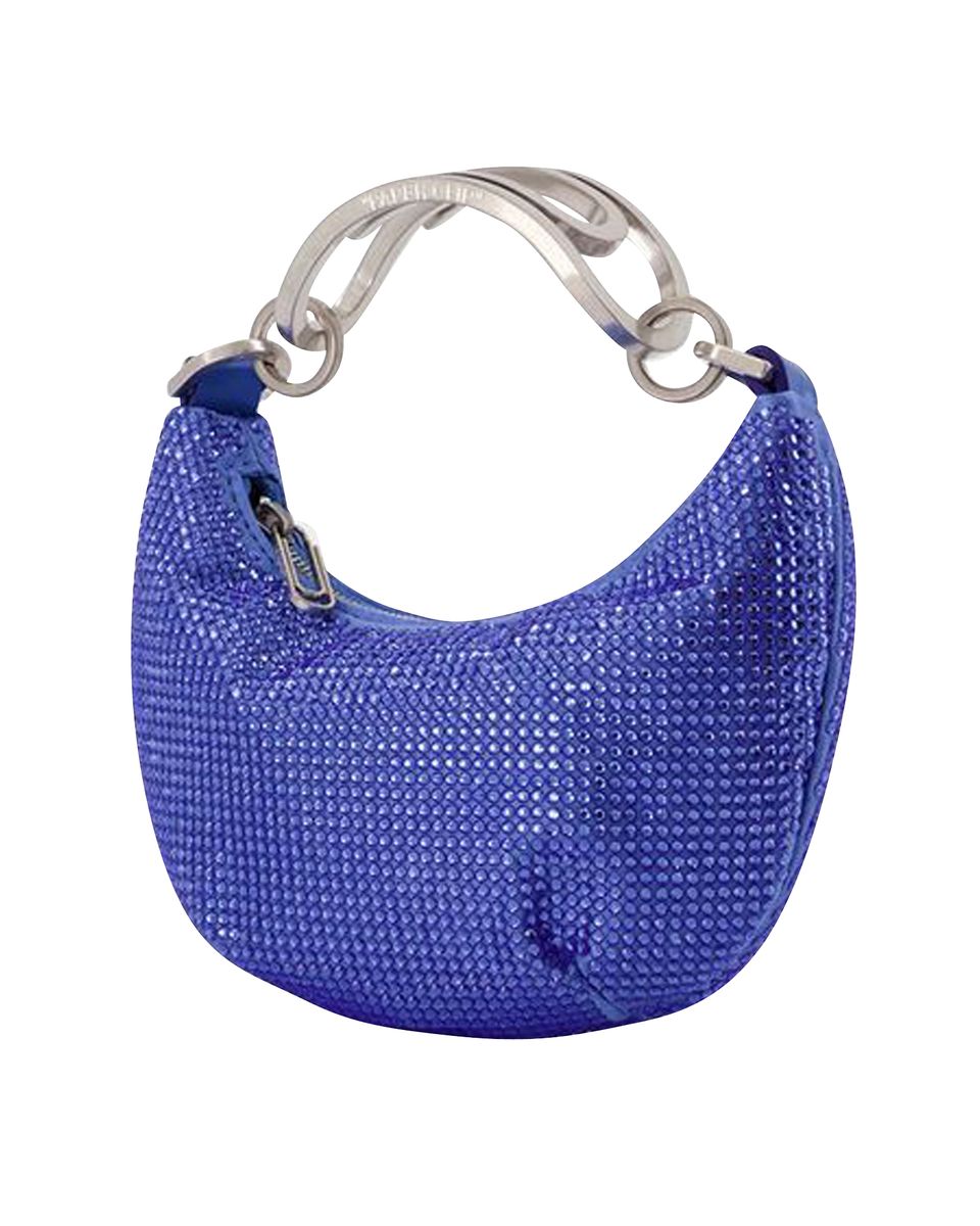 Mit Strass besetzte Mini-Sichelhandtasche