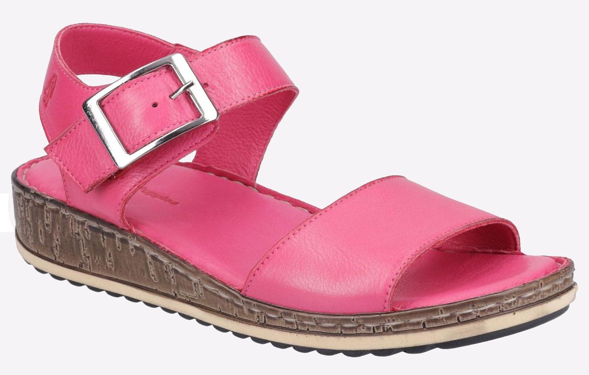 Leichte Leder-Keilsandalen