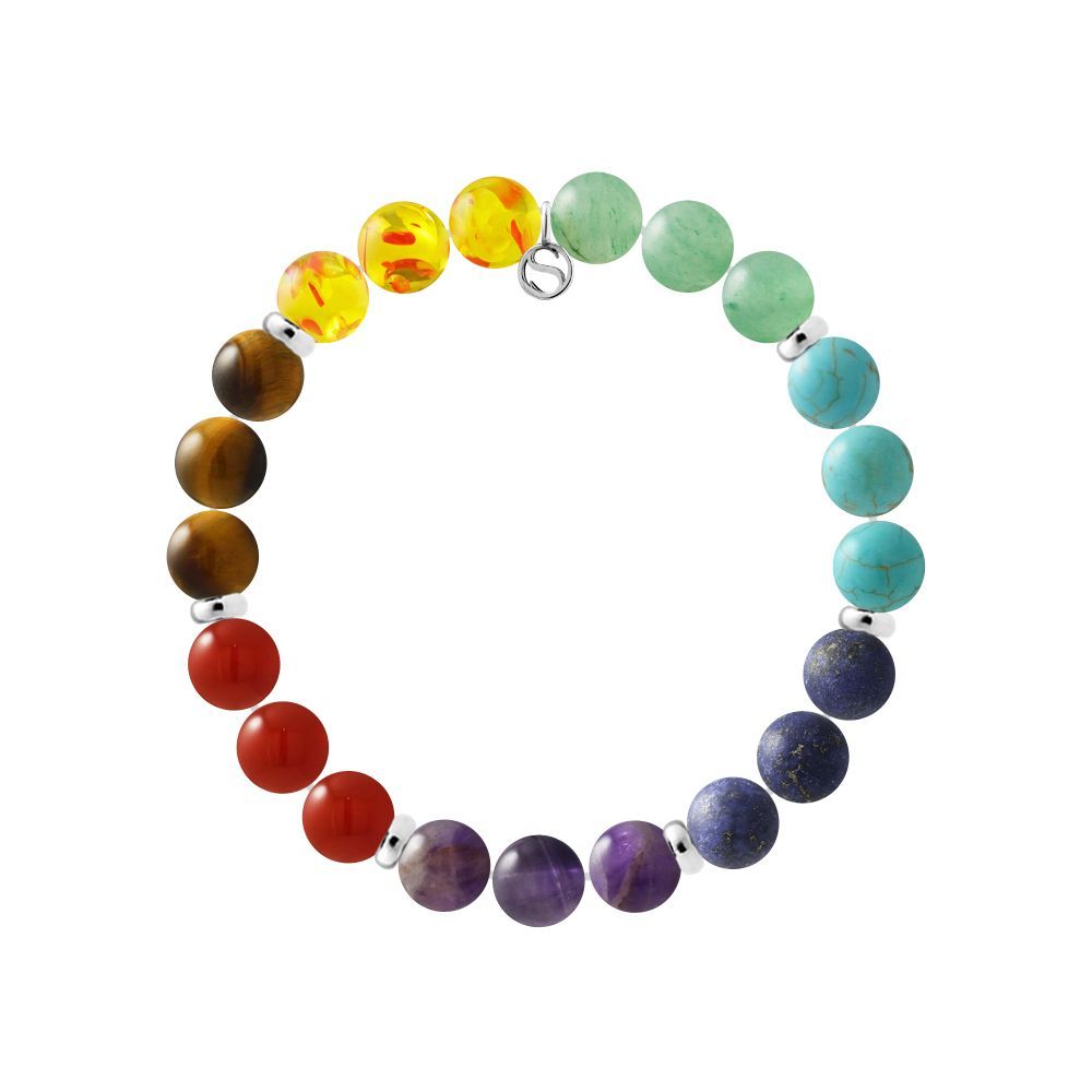7-Chakra-Armband aus Natursteinen