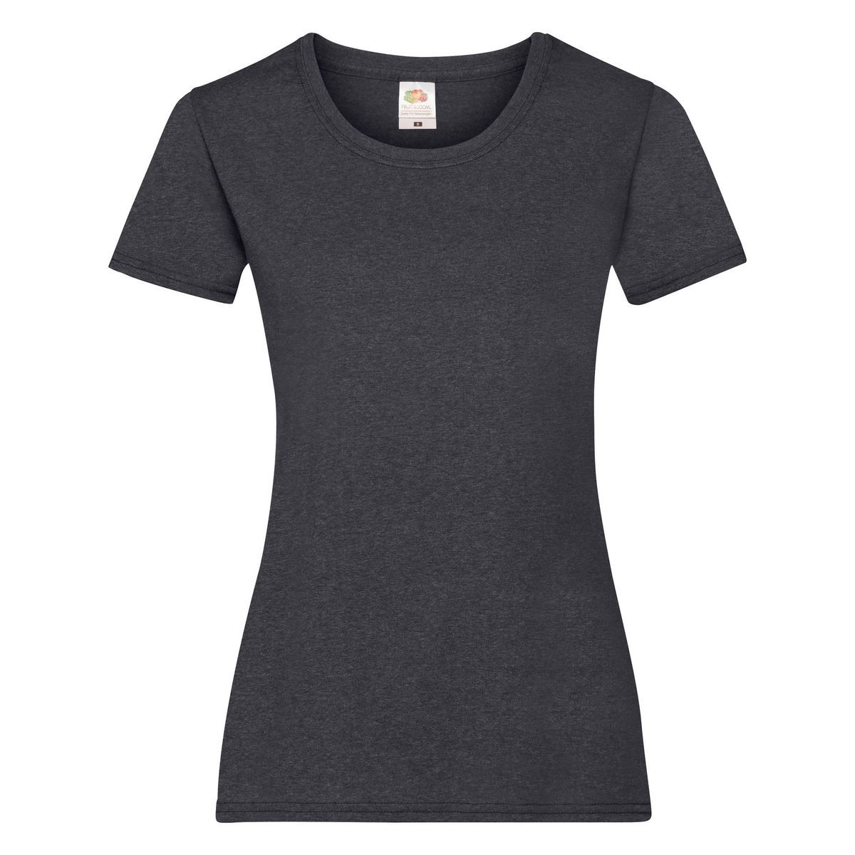 Tailliertes Baumwollmischung Crewneck T-Shirt