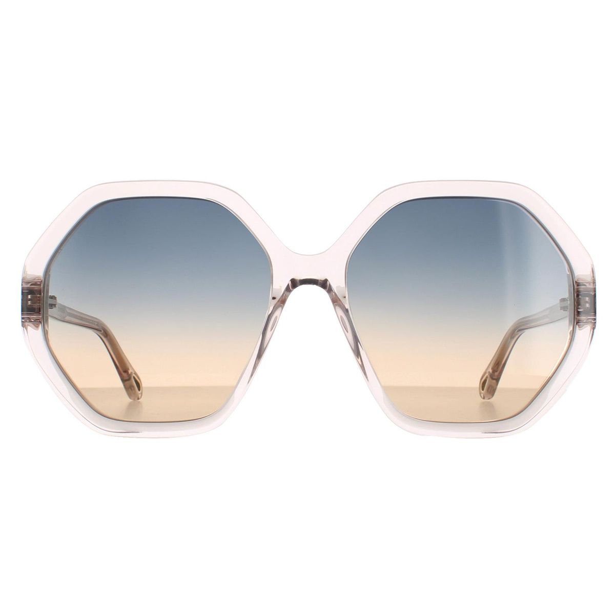 Hexagonale Sonnenbrille mit Farbverlauf