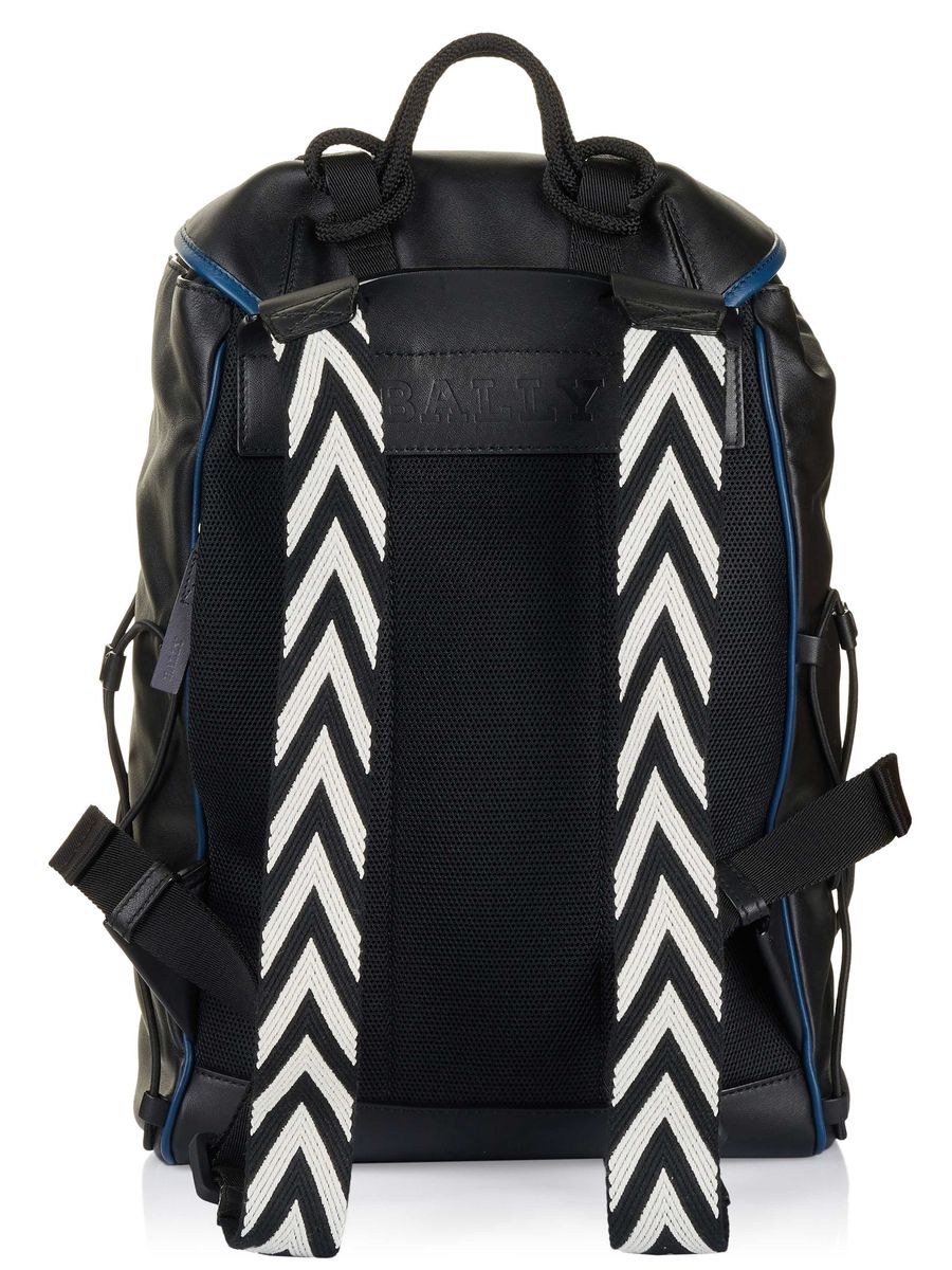 Lederrucksack mit Kontrastpaspeln