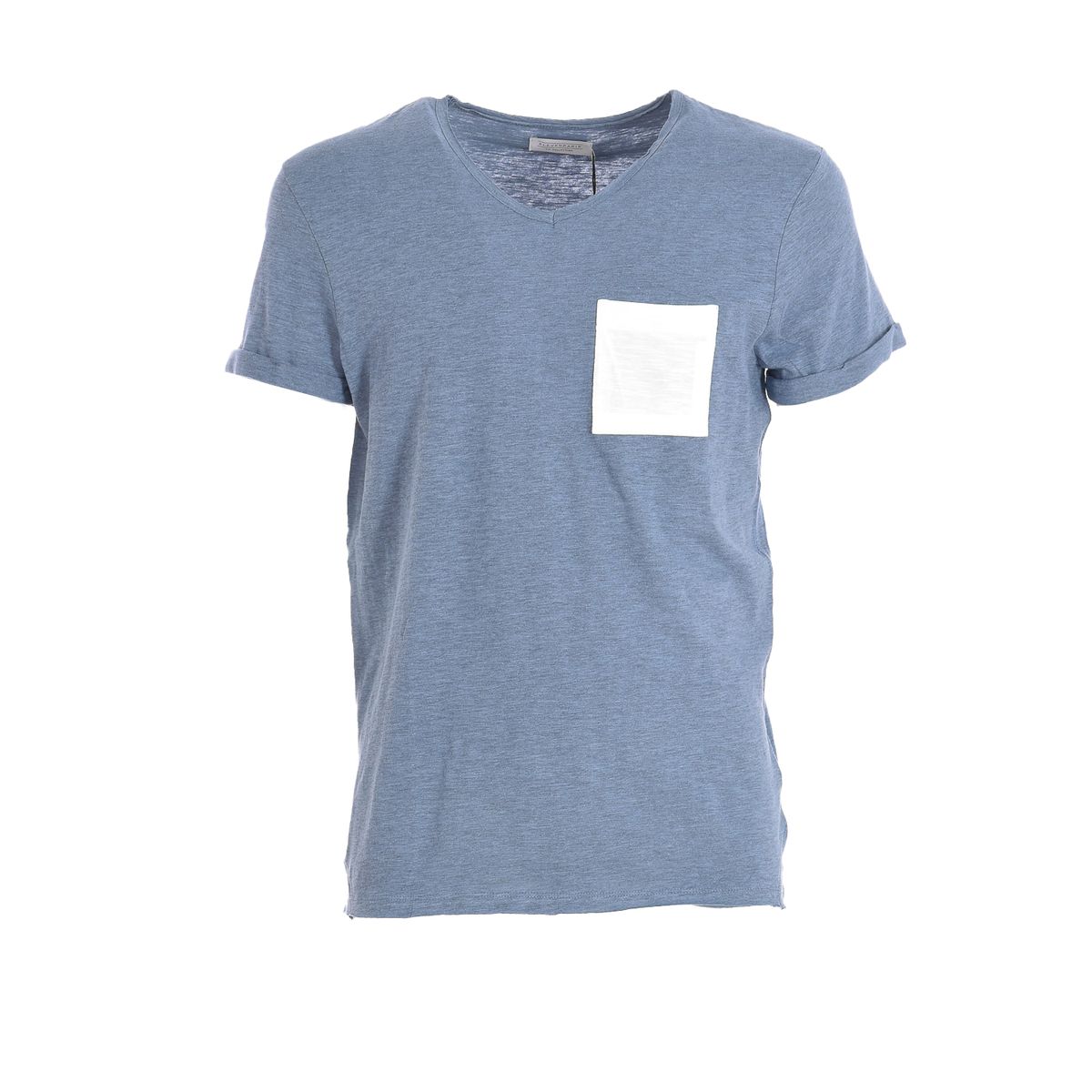 Baumwoll-T-Shirt mit Kontrasttasche
