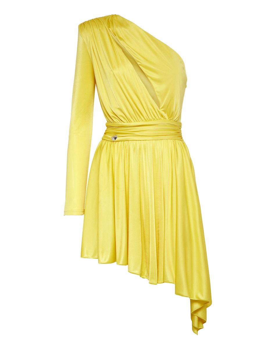 Asymmetrisches One-Shoulder-Minikleid mit Cut-out