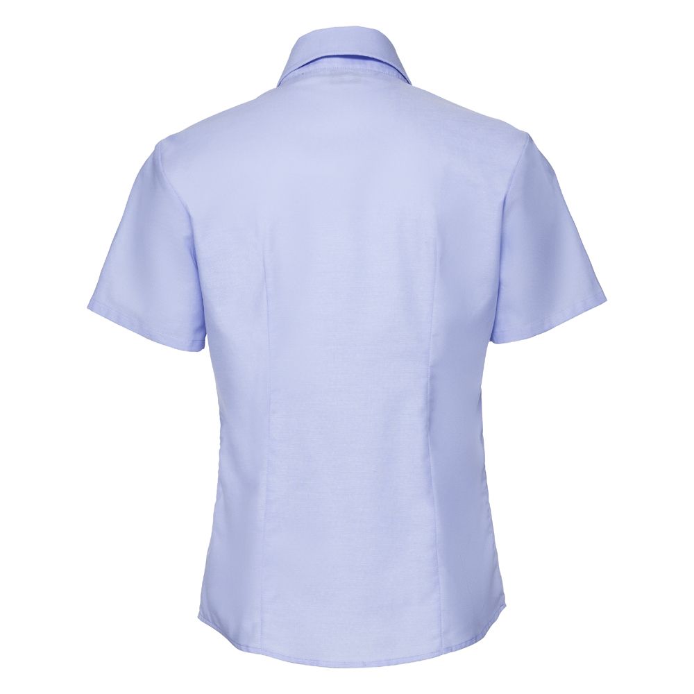 Kurzärmelige Oxford-Bluse mit Taillierung