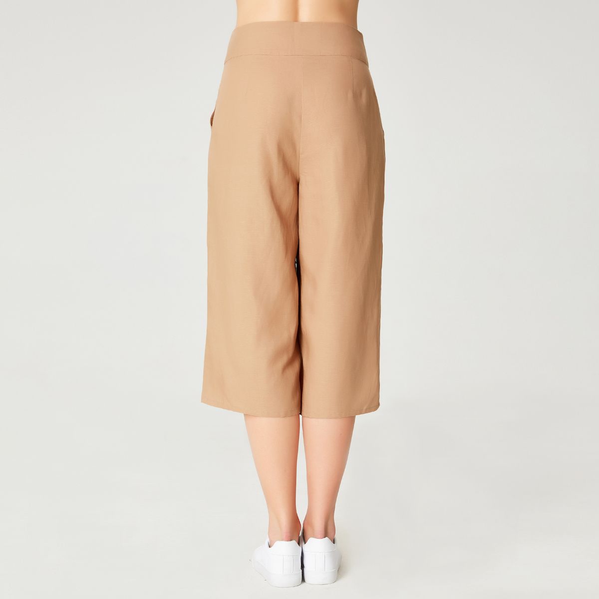 Weit geschnittene High-Waist Culotte-Hose