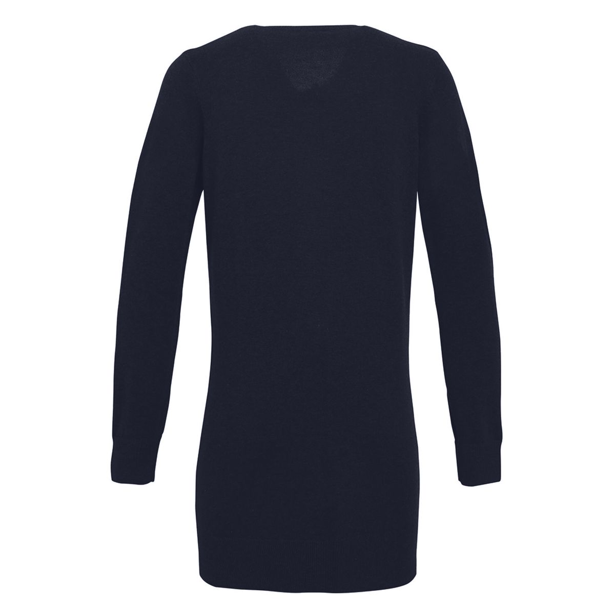 Feinstrick-Long-Cardigan mit V-Ausschnitt