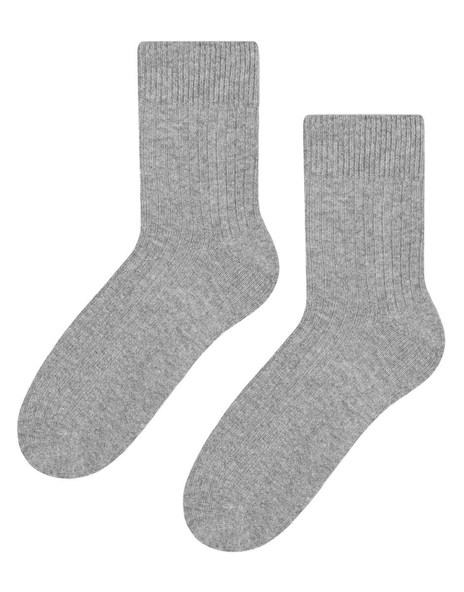 Gerippte Socken aus Wollmischung