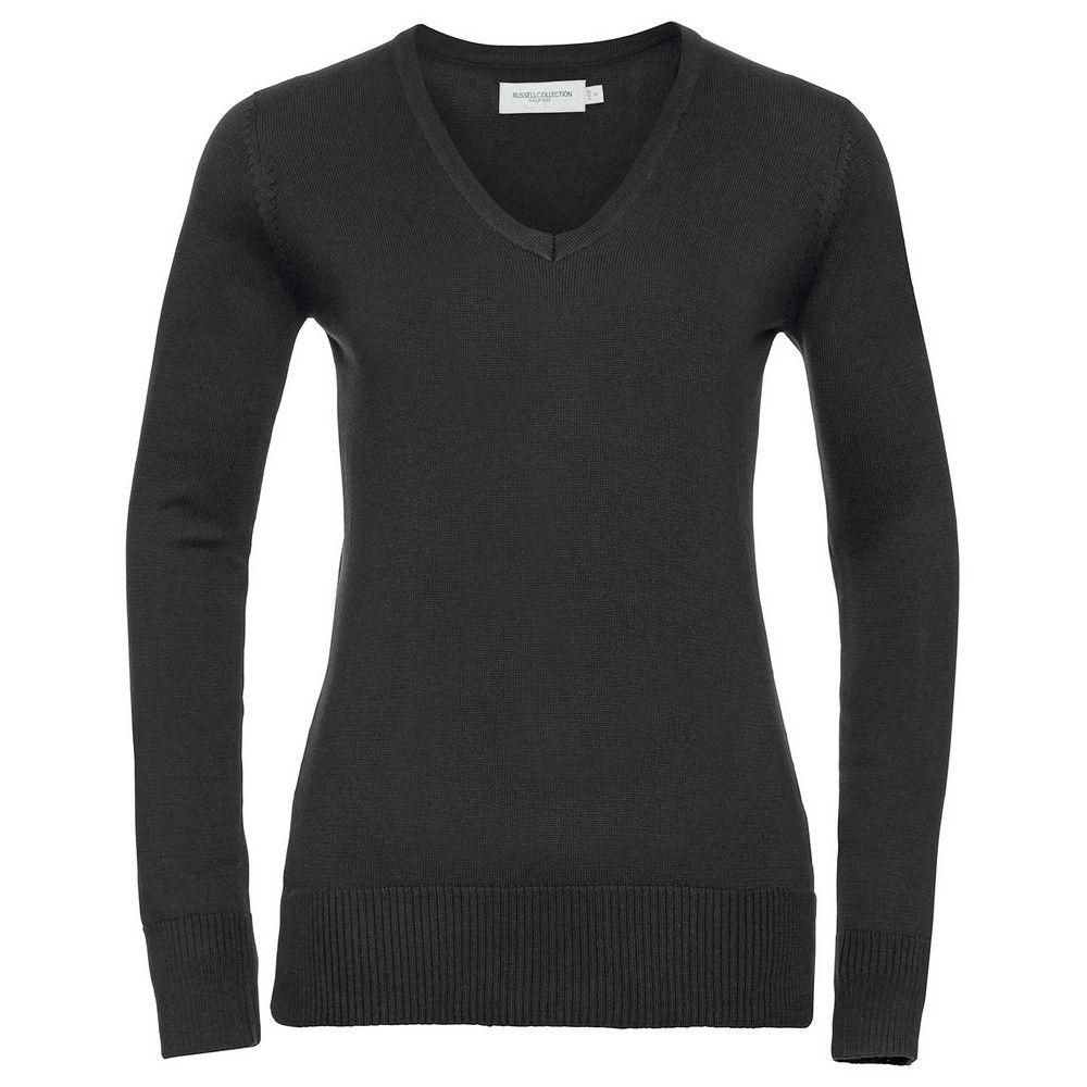 Klassischer Feinstrickpullover mit V-Ausschnitt