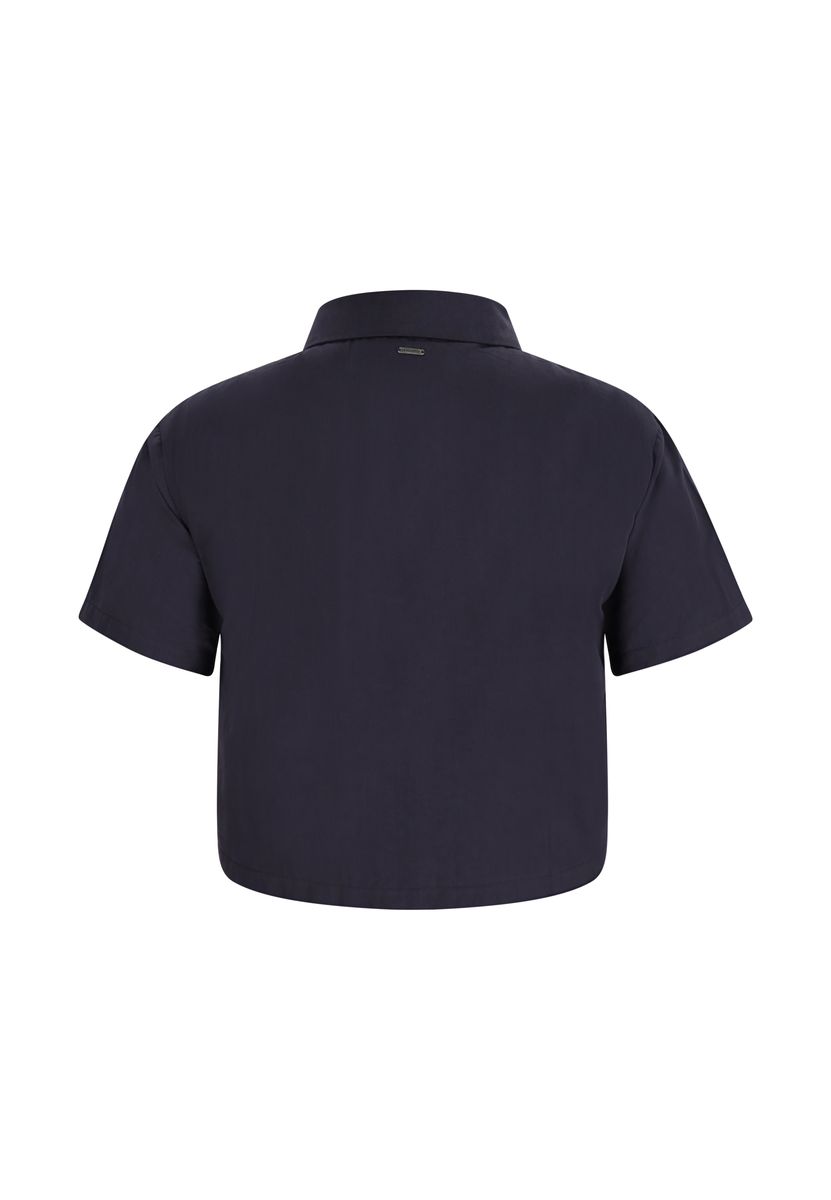 Kurzärmelige Boxy-Bluse im Utility-Stil