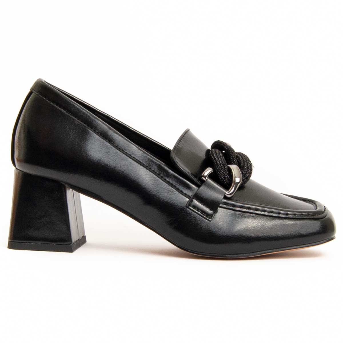 Eleganter Blockabsatz-Loafer mit Knotendetail