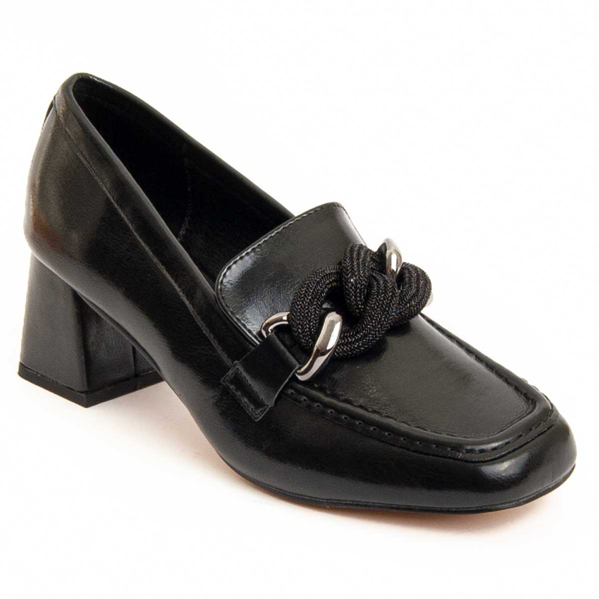 Eleganter Blockabsatz-Loafer mit Knotendetail