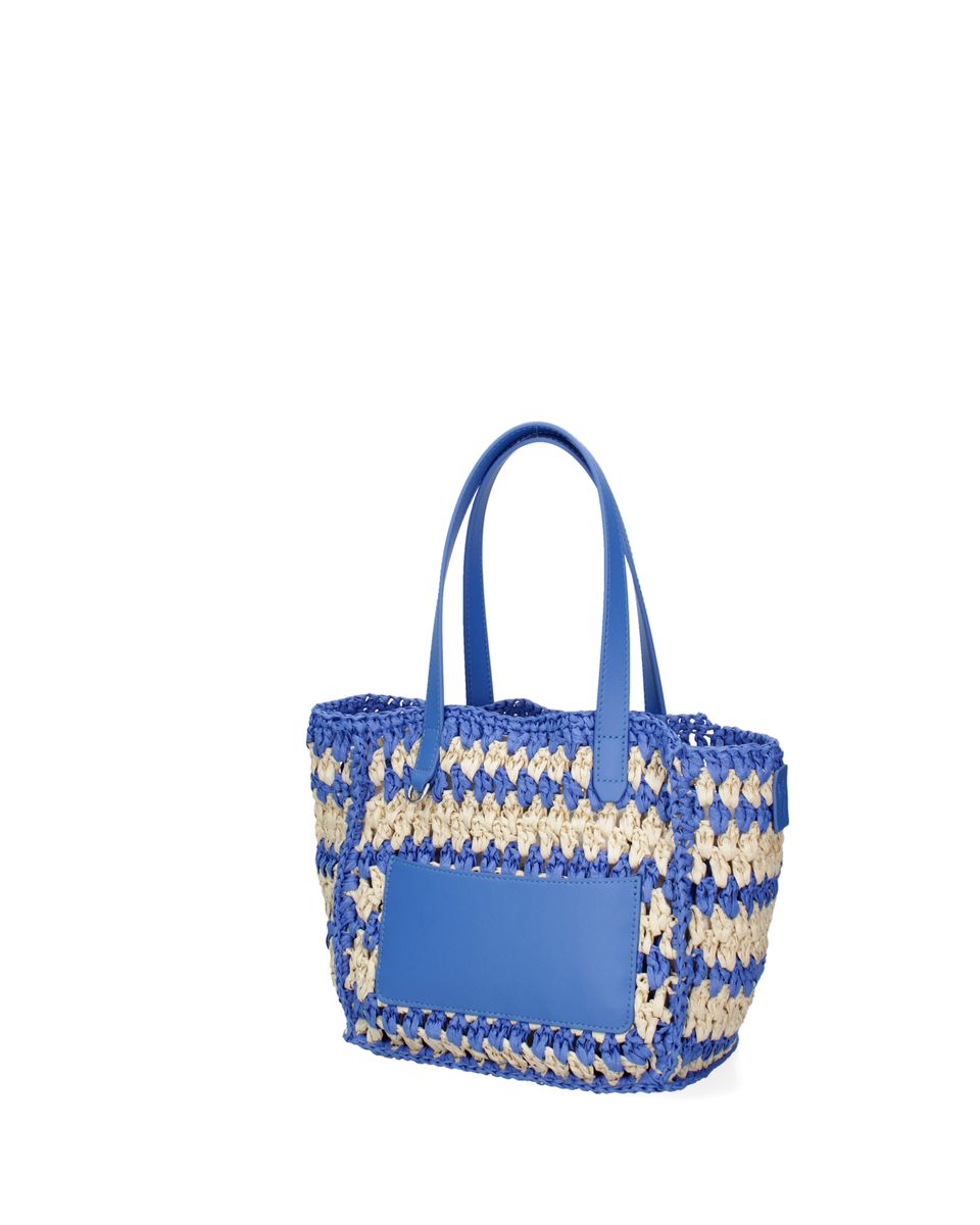 Geflochtene Stroh-Tote mit Ledertasche