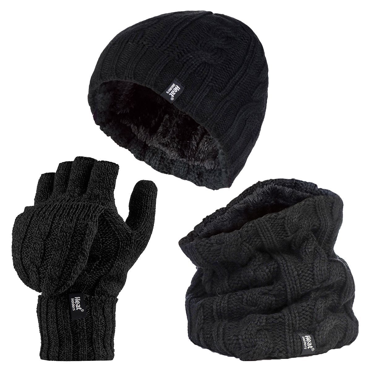 Thermisches Zopfstrick Accessoires-Set