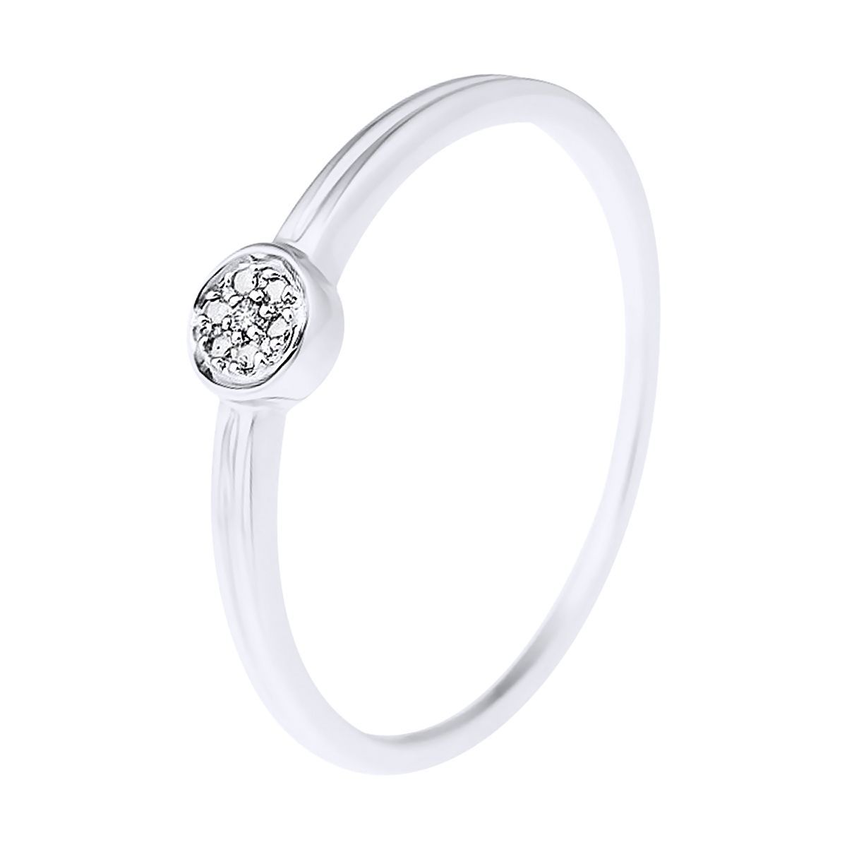 Solitär-Diamantring aus Weißgold