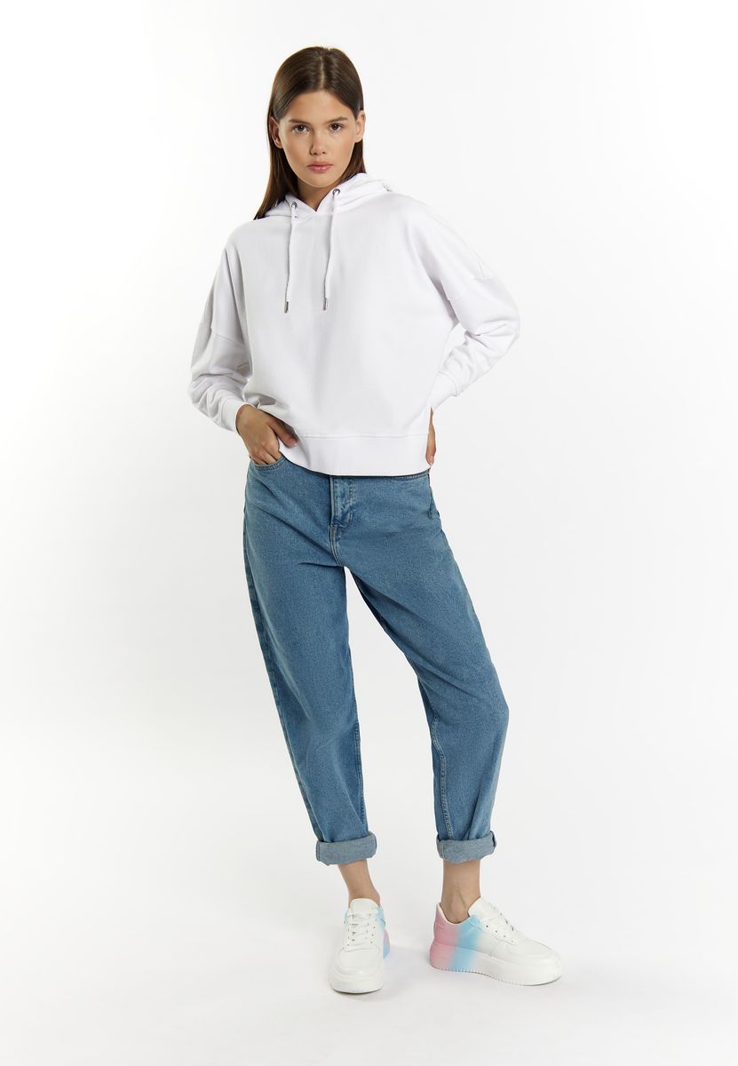 Minimalistischer Kapuzenpullover aus Baumwolle