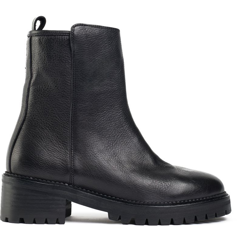 Robuste Stiefeletten aus Narbenleder