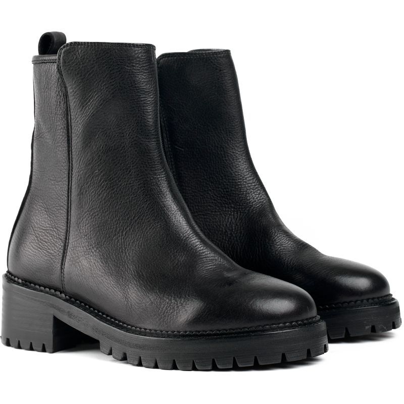 Robuste Stiefeletten aus Narbenleder