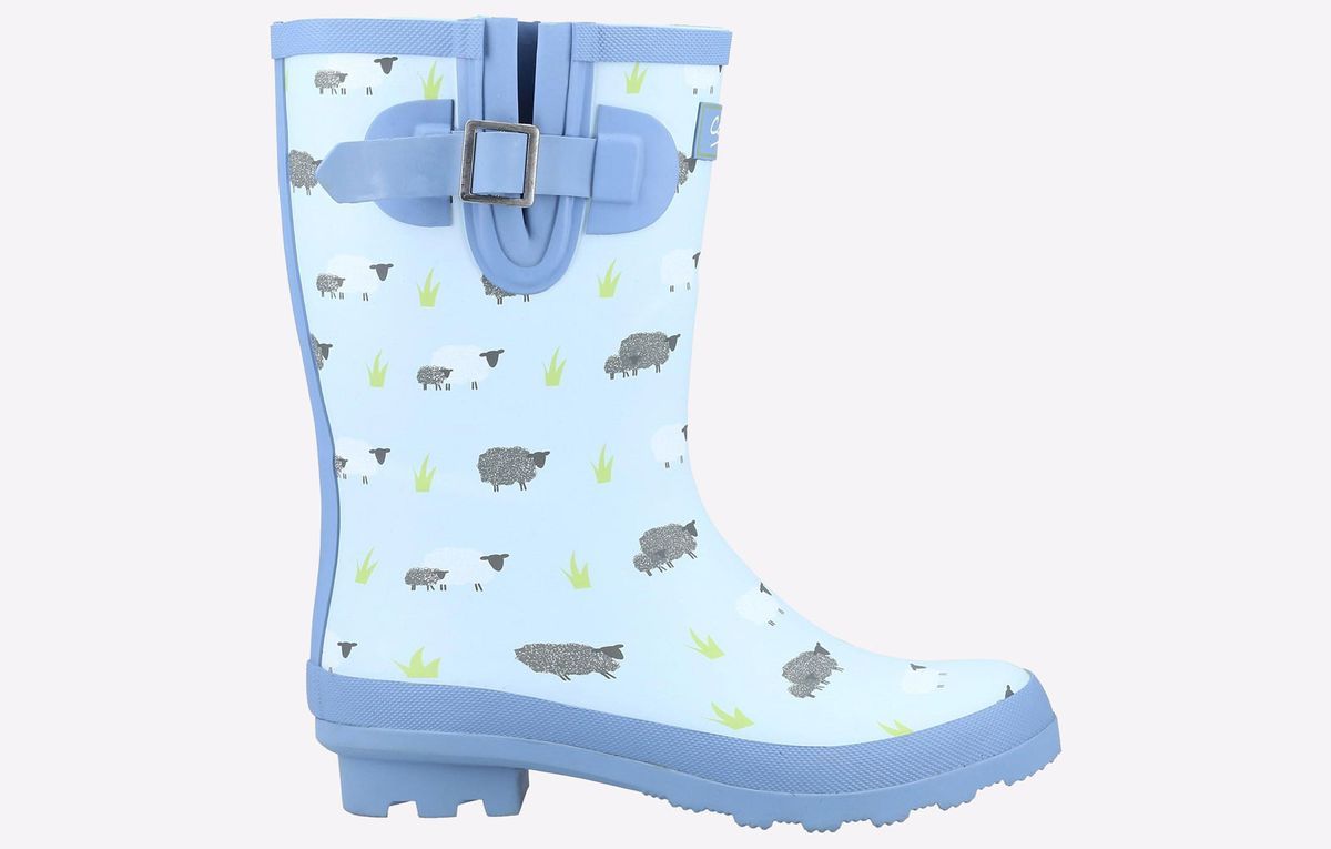 Wadenhohe Gummistiefel mit Bauernhof-Print