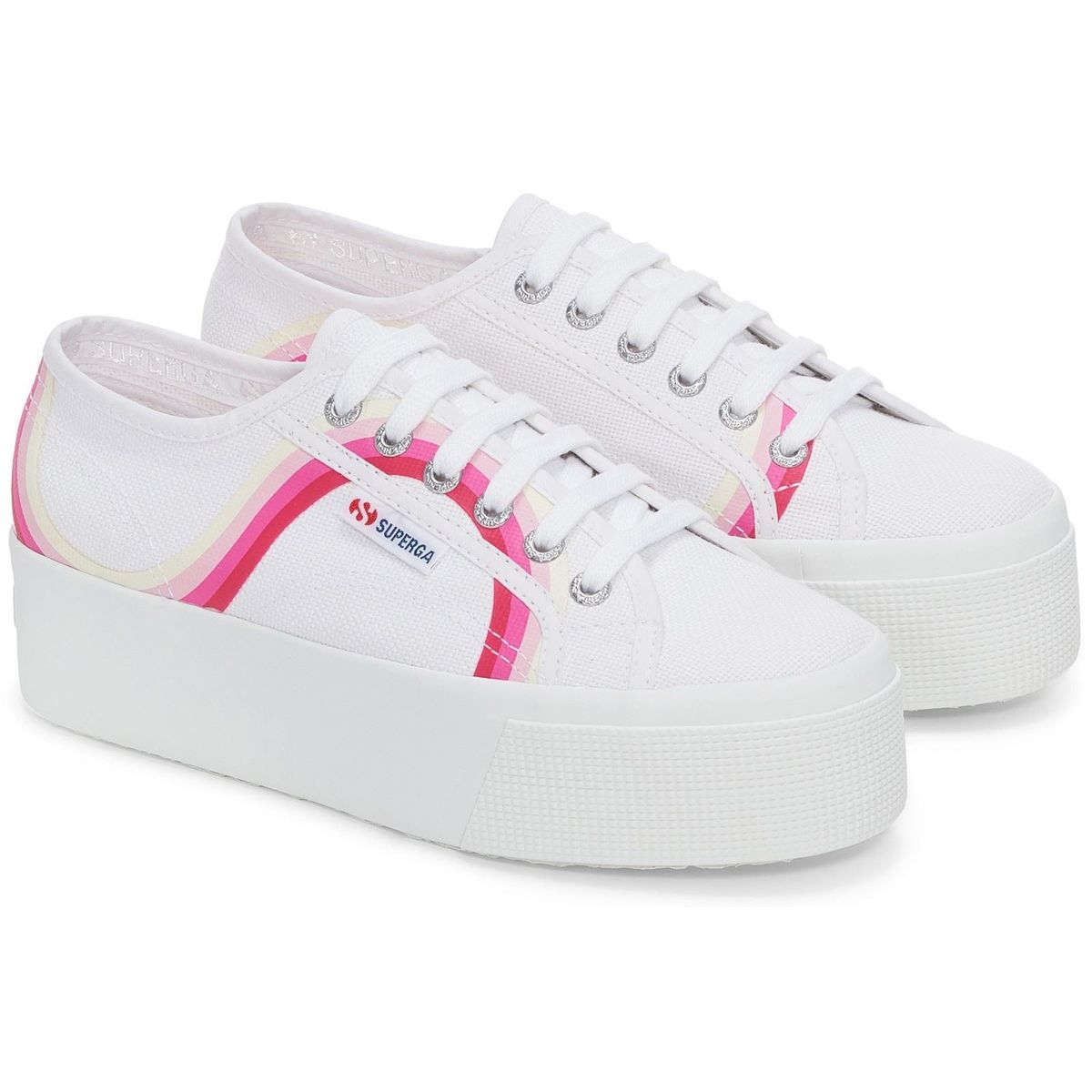 Plateau-Sneaker mit Grafikstreifen