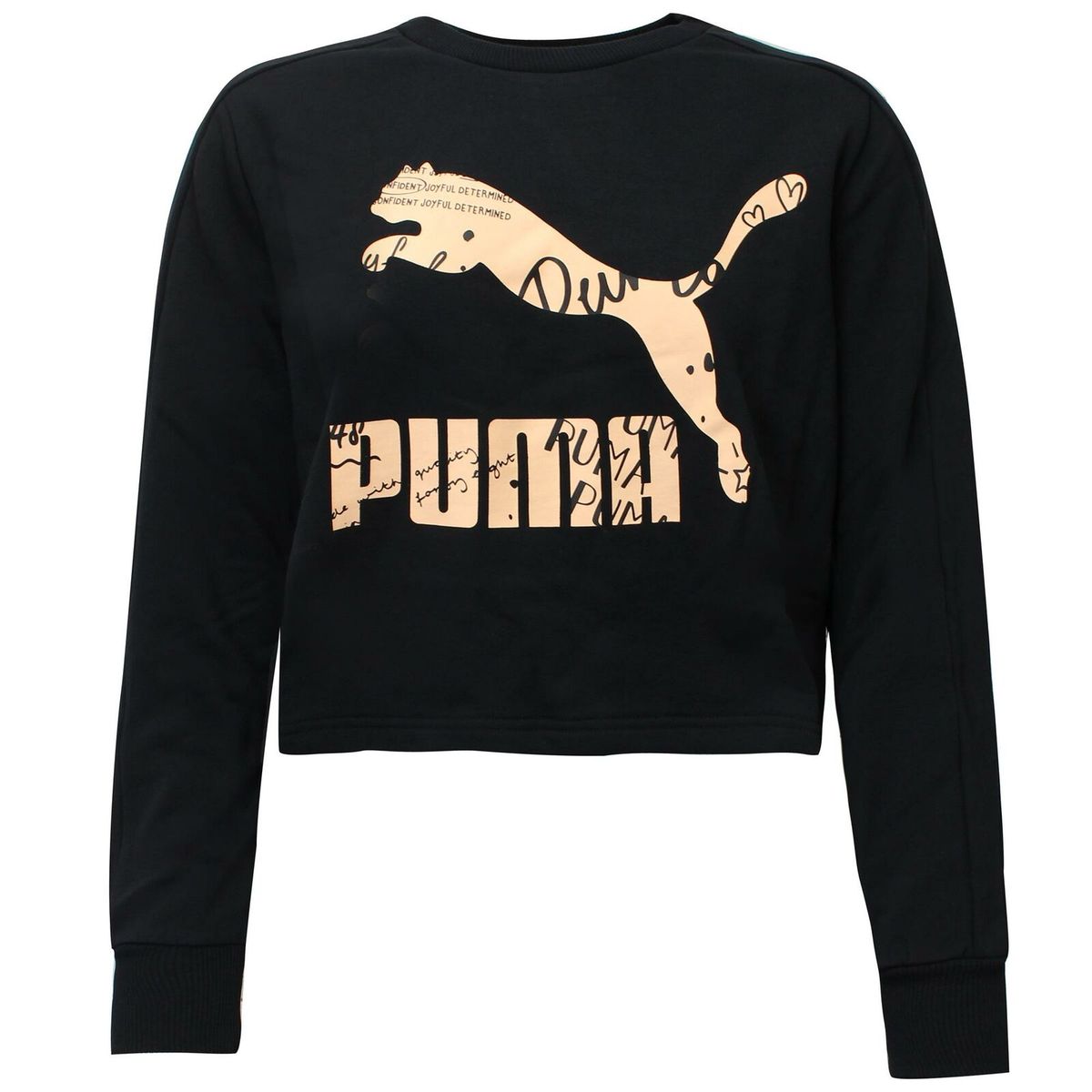 Cropped-Sweatshirt mit Grafik-Logo
