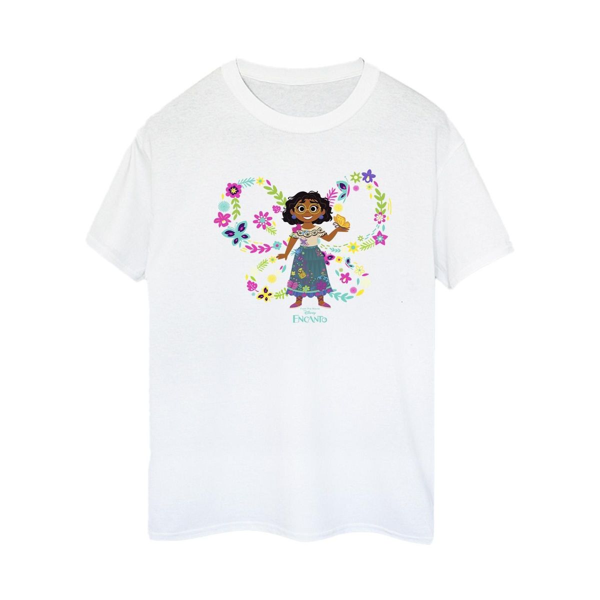 Mirabel Floral-Schmetterling Boyfriend Tee