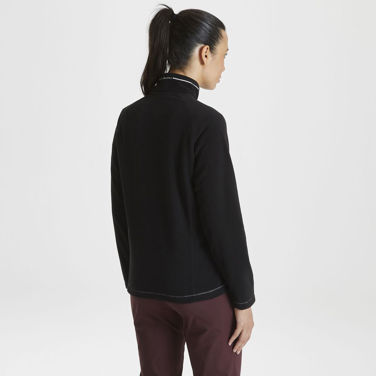 Leichtes Microfleece-Oberteil mit Halbreißverschluss