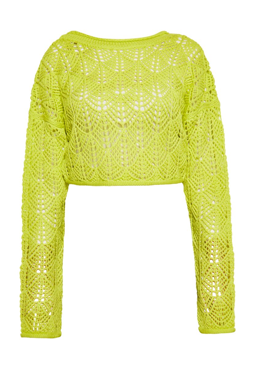 Pullover mit Lochstrick-Muster