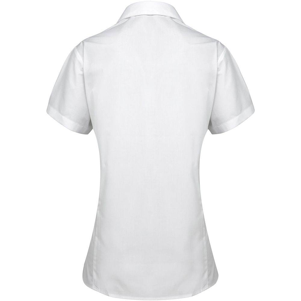 Kurzärmlige Popeline-Business-Bluse