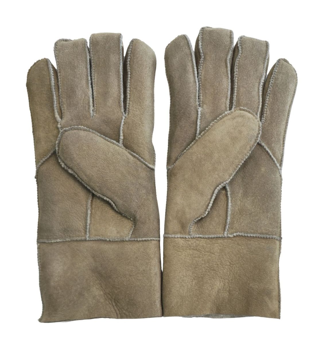 Klassische Lammfell-Shearling-Handschuhe