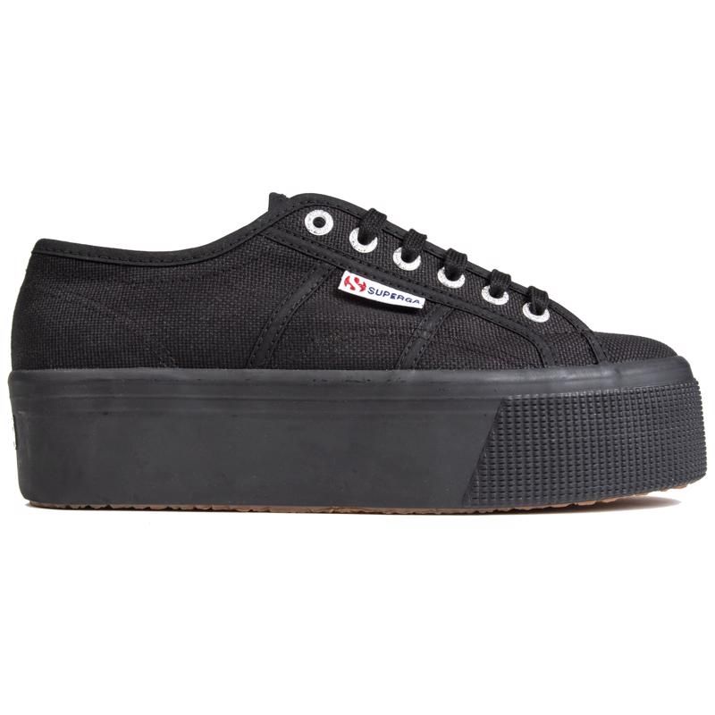 Plateau-Sneaker aus Canvas zum Schnüren