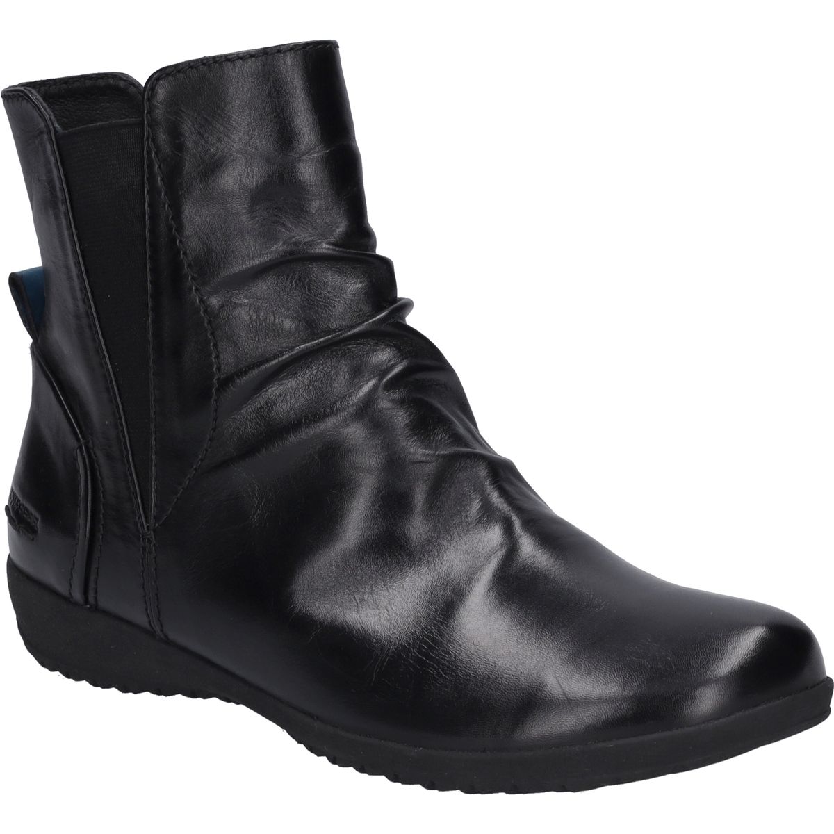 Stiefeletten mit Raffung aus Nappaleder