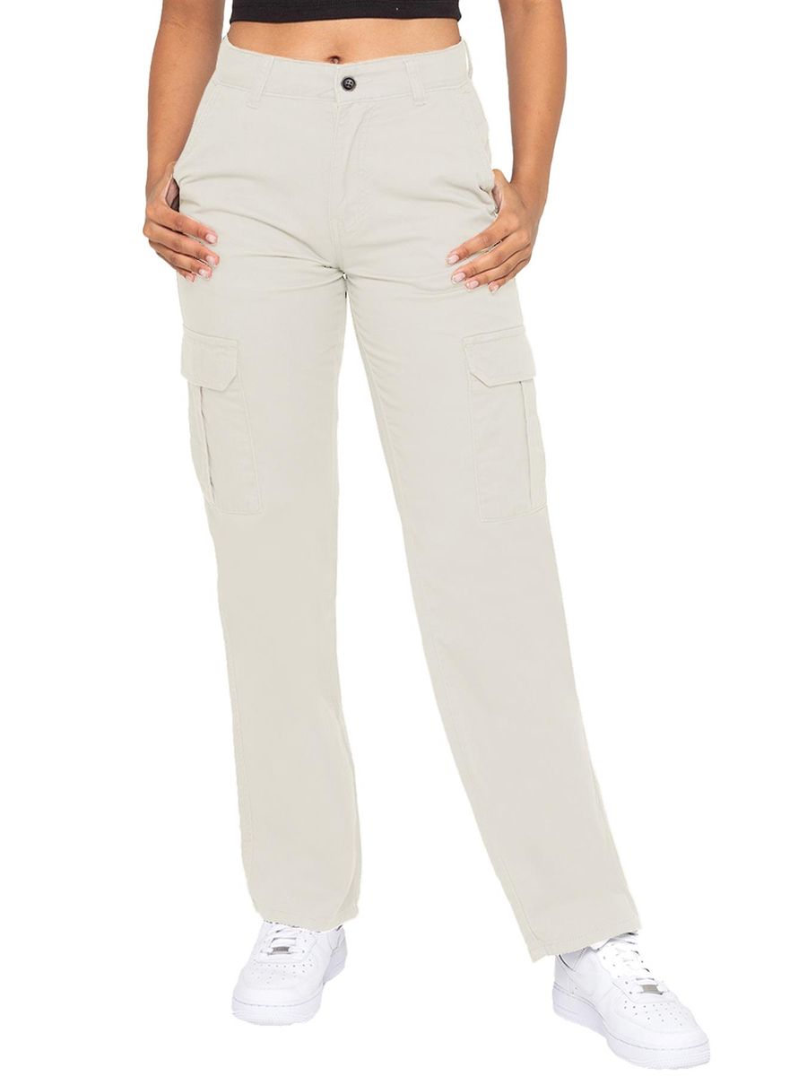 Cargo-Jeans mit geradem Bein