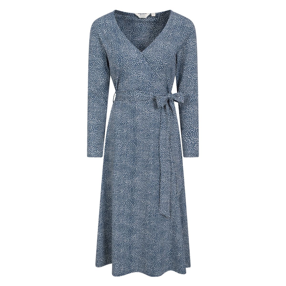 Bedrucktes Midikleid in Wickeloptik