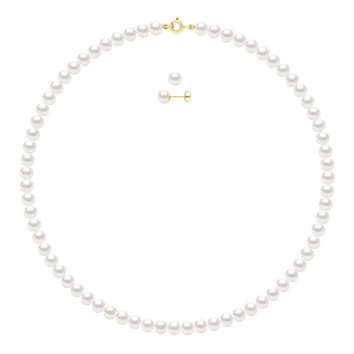 Elegantes Set aus Süßwasser-Zuchtperlen